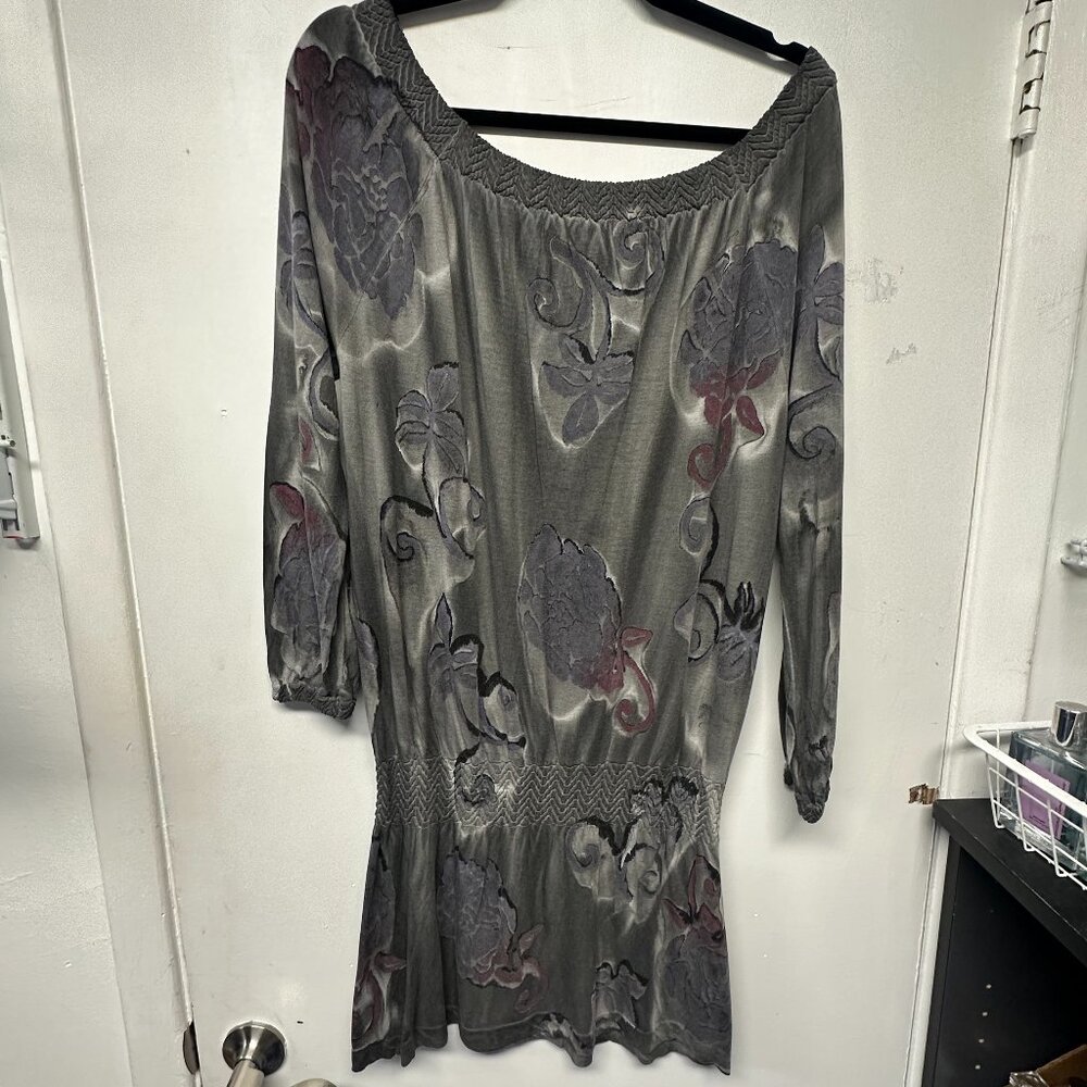 Vintage M. Rena Floral Banded Mini Dress, One Size (M)